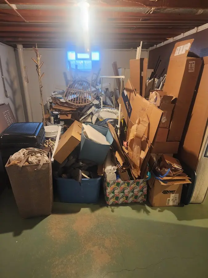 Roll-off dumpster container at job site for 20 Yard Dumpster Rental in Mount Vernon